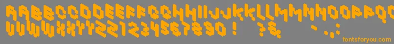 KhalijakaBlack Font – Orange Fonts on Gray Background