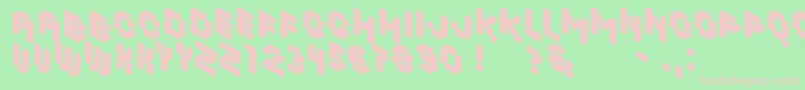 KhalijakaBlack Font – Pink Fonts on Green Background