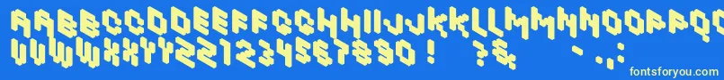 KhalijakaBlack Font – Yellow Fonts on Blue Background