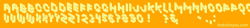 KhalijakaBlack-fontti – keltaiset fontit oranssilla taustalla