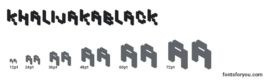 Размеры шрифта KhalijakaBlack