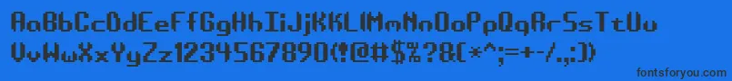 フォントESystematicTtBrk – 黒い文字の青い背景