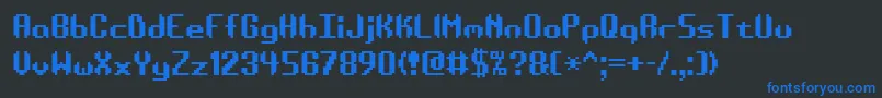 ESystematicTtBrk Font – Blue Fonts on Black Background