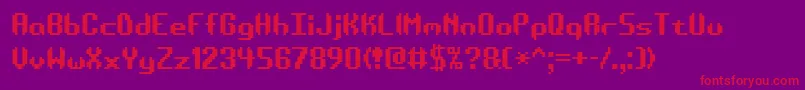 ESystematicTtBrk Font – Red Fonts on Purple Background