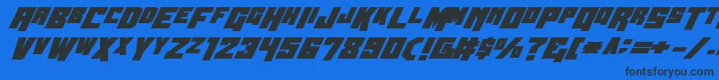 Wbv5bold Font – Black Fonts on Blue Background