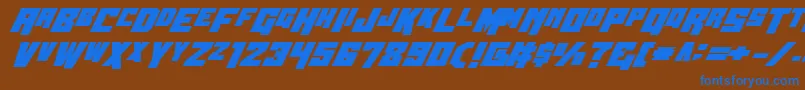Saiba mais sobre a fonte Wbv5bold Fonte Wbv5bold – fontes azuis em um fundo marrom