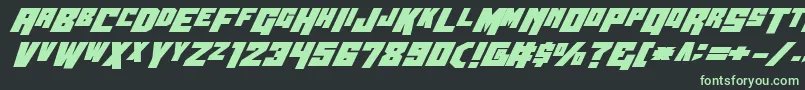 Fonte Wbv5bold – fontes verdes em um fundo preto