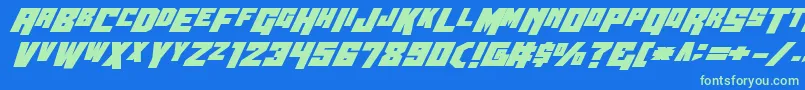 Wbv5bold Font – Green Fonts on Blue Background