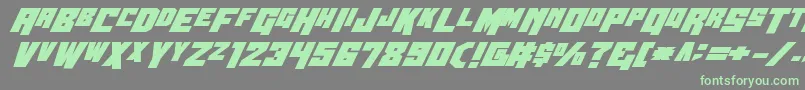 Wbv5bold Font – Green Fonts on Gray Background