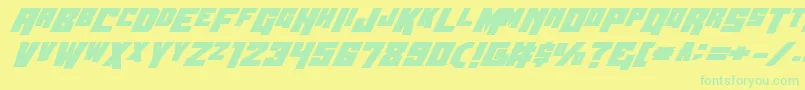 Wbv5bold Font – Green Fonts on Yellow Background