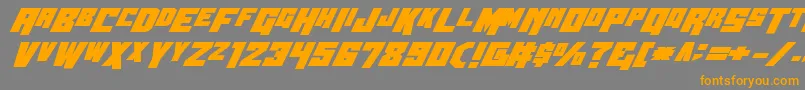 Wbv5bold-Schriftart – Orangefarbene Schriften auf grauem Hintergrund