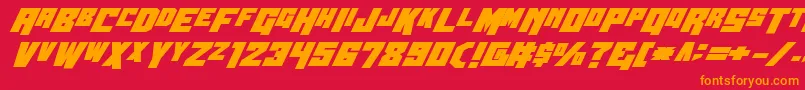 Wbv5bold Font – Orange Fonts on Red Background