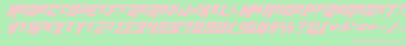 Wbv5bold Font – Pink Fonts on Green Background