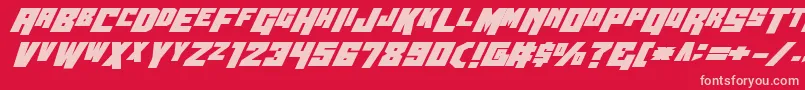 Wbv5bold Font – Pink Fonts on Red Background