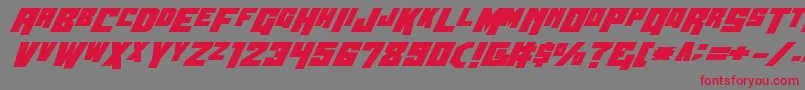 Wbv5bold Font – Red Fonts on Gray Background