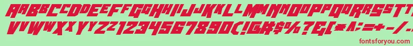 Wbv5bold Font – Red Fonts on Green Background