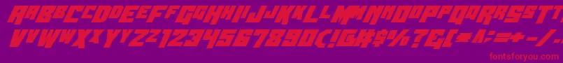 Wbv5bold Font – Red Fonts on Purple Background