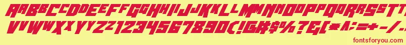 Wbv5bold Font – Red Fonts on Yellow Background