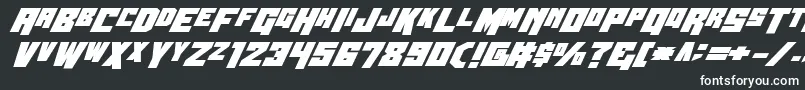 Wbv5bold-fontti – valkoiset fontit mustalla taustalla