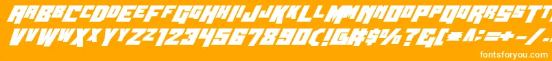 フォントWbv5bold – オレンジの背景に白い文字