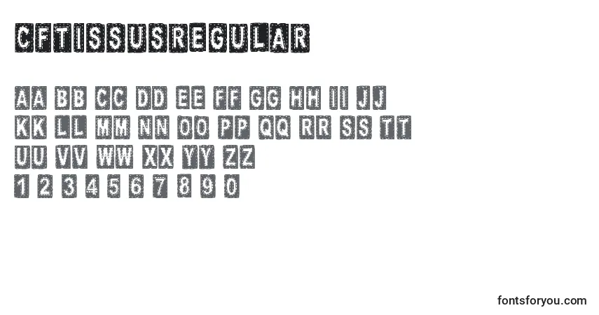 Шрифт CftissusRegular – алфавит, цифры, специальные символы