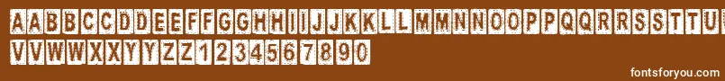 Шрифт CftissusRegular – белые шрифты на коричневом фоне