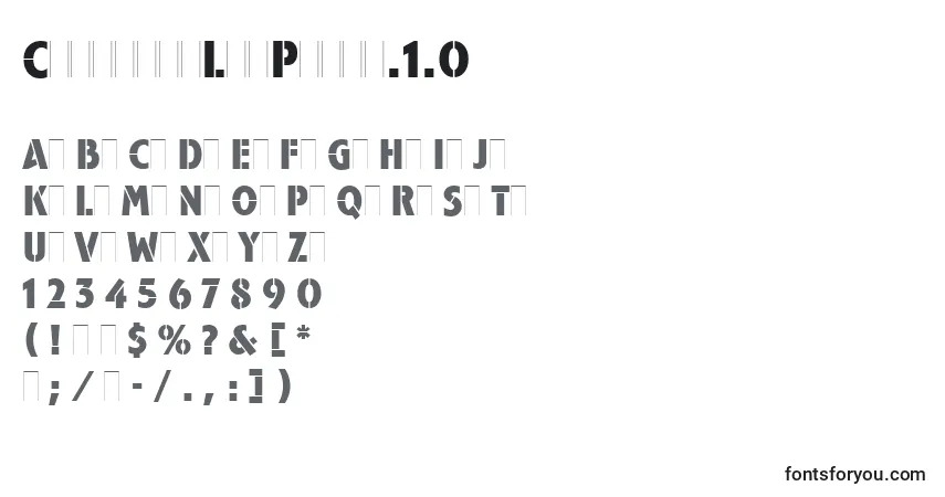 Czcionka CampaignLetPlain.1.0 – alfabet, cyfry, specjalne znaki