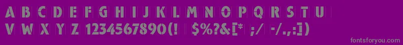 CampaignLetPlain.1.0 Font – Gray Fonts on Purple Background