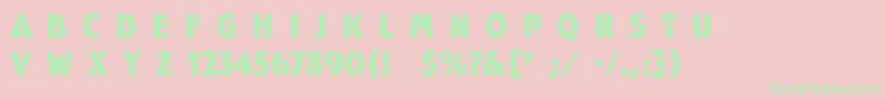CampaignLetPlain.1.0-Schriftart – Grüne Schriften auf rosa Hintergrund