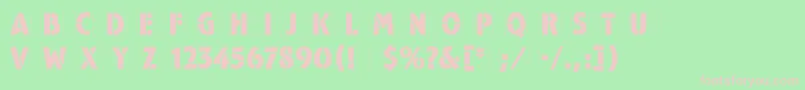 CampaignLetPlain.1.0 Font – Pink Fonts on Green Background
