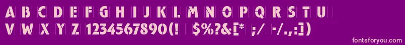 CampaignLetPlain.1.0 Font – Pink Fonts on Purple Background