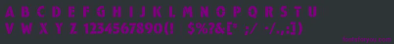 CampaignLetPlain.1.0 Font – Purple Fonts on Black Background
