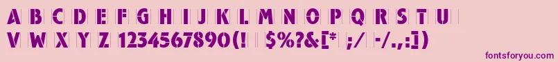 CampaignLetPlain.1.0 Font – Purple Fonts on Pink Background