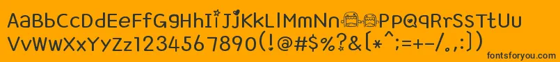 DomoLaughing Font – Black Fonts on Orange Background