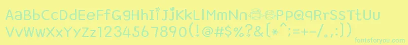 fuente DomoLaughing – Fuentes Verdes Sobre Fondo Amarillo