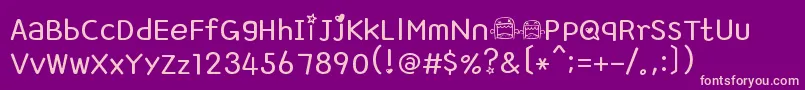 DomoLaughing Font – Pink Fonts on Purple Background