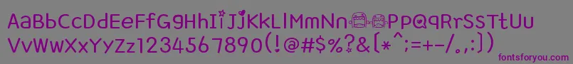 DomoLaughing Font – Purple Fonts on Gray Background