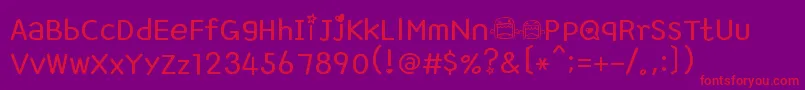 DomoLaughing Font – Red Fonts on Purple Background