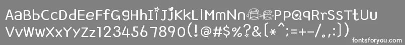 DomoLaughing Font – White Fonts on Gray Background