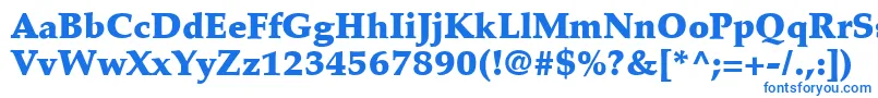 フォントPalatinoLtBlack – 白い背景に青い文字