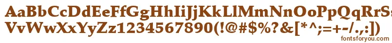 PalatinoLtBlack Font – Brown Fonts on White Background