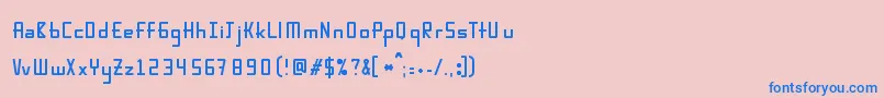 Karpow Font – Blue Fonts on Pink Background