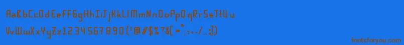 Karpow Font – Brown Fonts on Blue Background