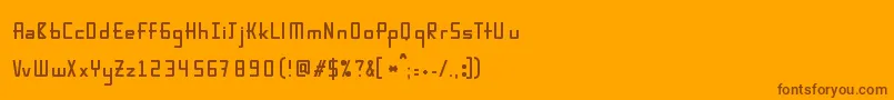 Karpow Font – Brown Fonts on Orange Background