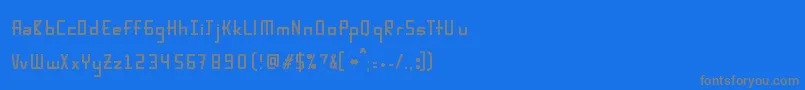 Karpow Font – Gray Fonts on Blue Background