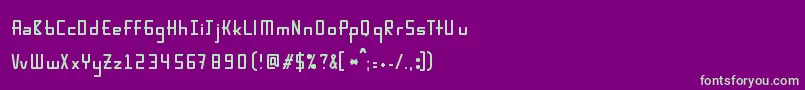 Karpow-fontti – vihreät fontit violetilla taustalla