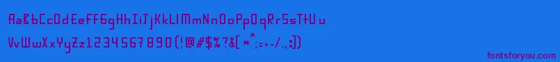 Karpow Font – Purple Fonts on Blue Background