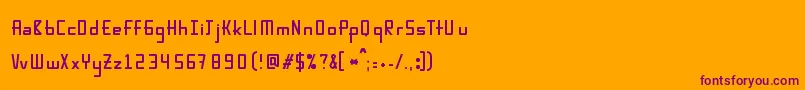 Karpow Font – Purple Fonts on Orange Background
