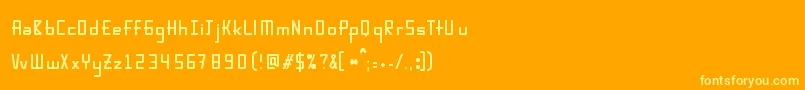 Karpow Font – Yellow Fonts on Orange Background
