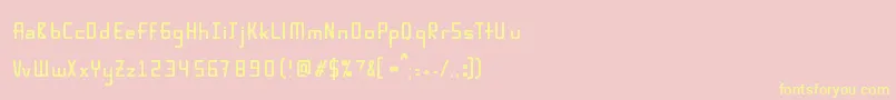 Karpow Font – Yellow Fonts on Pink Background